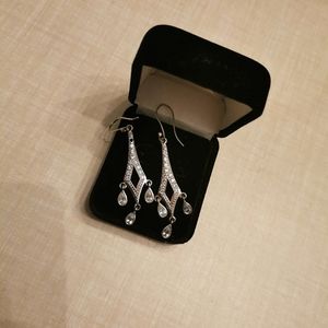Vintage 925 sterling silver earrings with zircon